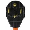 Ac Works 1.5FT 10/4 NEMA 14-30P 4-Prong Dryer Plug to 4 NEMA 5-15/20R Connector S1430F520-018